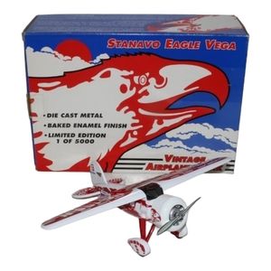 NIB *1992 Liberty Classics Stanavo Eagle Vega Airplane Bank Limited Edition